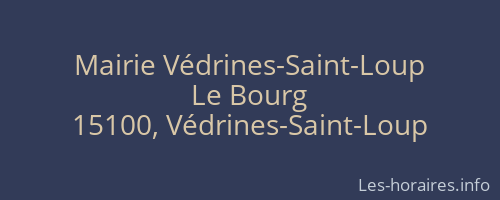 Mairie Védrines-Saint-Loup