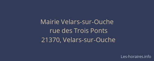 Mairie Velars-sur-Ouche