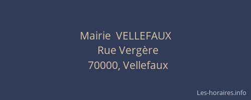Mairie  VELLEFAUX