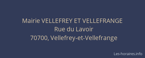 Mairie VELLEFREY ET VELLEFRANGE
