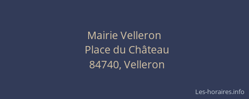 Mairie Velleron
