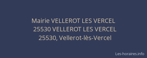 Mairie VELLEROT LES VERCEL