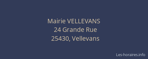 Mairie VELLEVANS