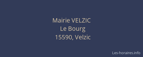 Mairie VELZIC