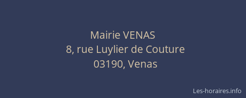 Mairie VENAS