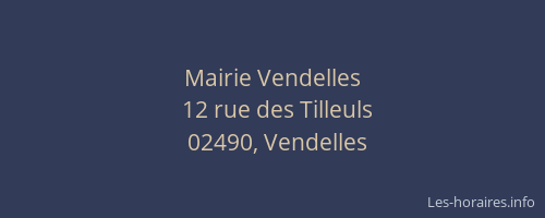 Mairie Vendelles