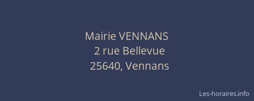Mairie VENNANS
