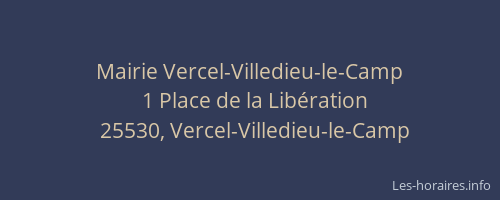 Mairie Vercel-Villedieu-le-Camp