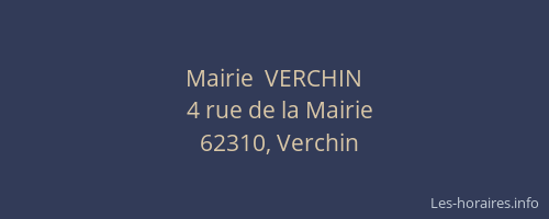 Mairie  VERCHIN