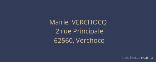Mairie  VERCHOCQ