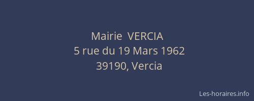 Mairie  VERCIA