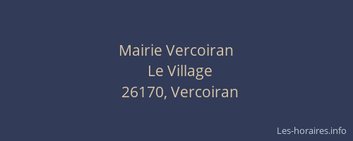 Mairie Vercoiran
