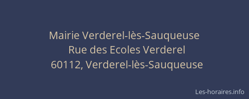 Mairie Verderel-l&egrave;s-Sauqueuse