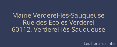 Mairie Verderel-lès-Sauqueuse