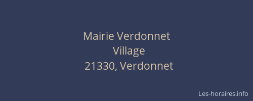 Mairie Verdonnet