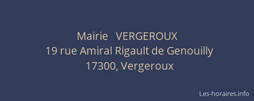 Mairie   VERGEROUX