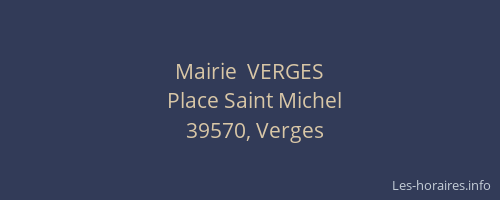 Mairie  VERGES