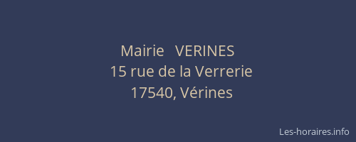 Mairie   VERINES