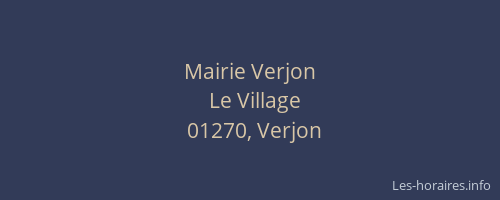 Mairie Verjon