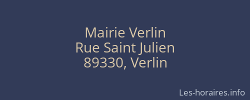 Mairie Verlin