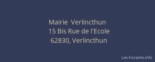 Mairie  Verlincthun