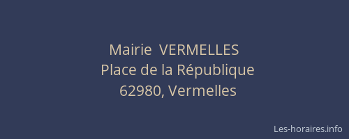 Mairie  VERMELLES