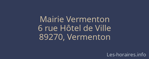 Mairie Vermenton