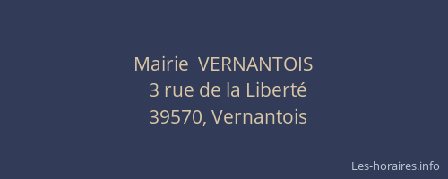 Mairie  VERNANTOIS