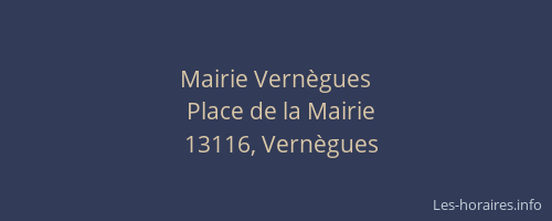 Mairie Vernègues