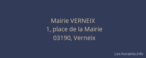 Mairie VERNEIX