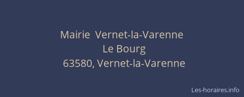 Mairie  Vernet-la-Varenne