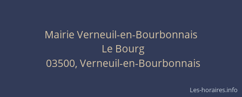 Mairie Verneuil-en-Bourbonnais
