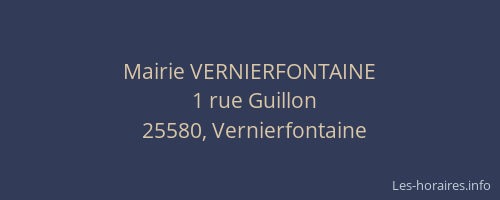 Mairie VERNIERFONTAINE