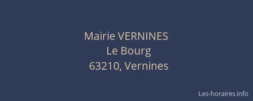 Mairie VERNINES