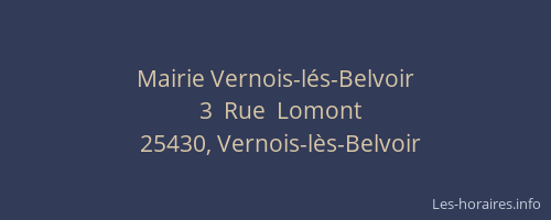 Mairie Vernois-l&eacute;s-Belvoir