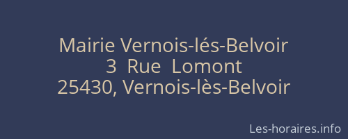 Mairie Vernois-lés-Belvoir