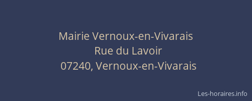 Mairie Vernoux-en-Vivarais