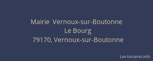 Mairie  Vernoux-sur-Boutonne