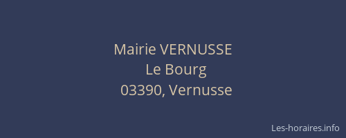 Mairie VERNUSSE