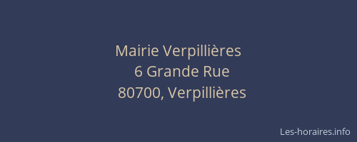 Mairie Verpilli&egrave;res