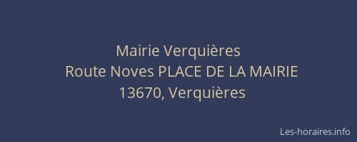 Mairie Verquières