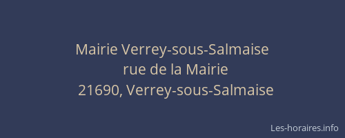 Mairie Verrey-sous-Salmaise