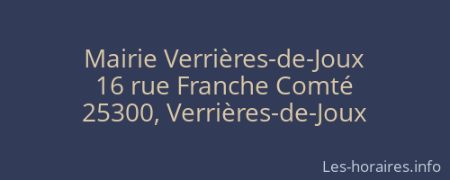 Mairie Verrières-de-Joux