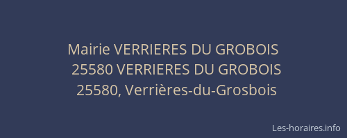 Mairie VERRIERES DU GROBOIS