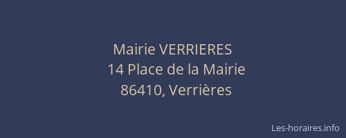 Mairie VERRIERES