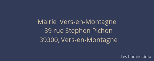 Mairie  Vers-en-Montagne