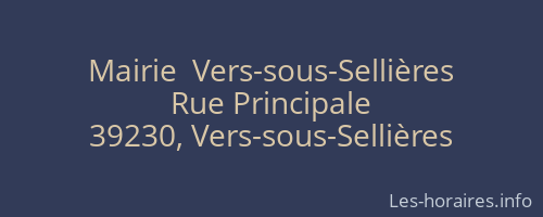 Mairie  Vers-sous-Sellières