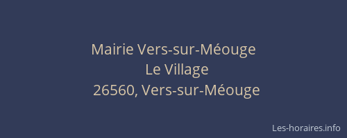 Mairie Vers-sur-M&eacute;ouge