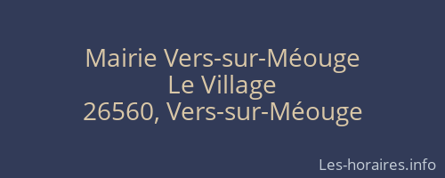 Mairie Vers-sur-Méouge