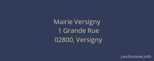 Mairie Versigny